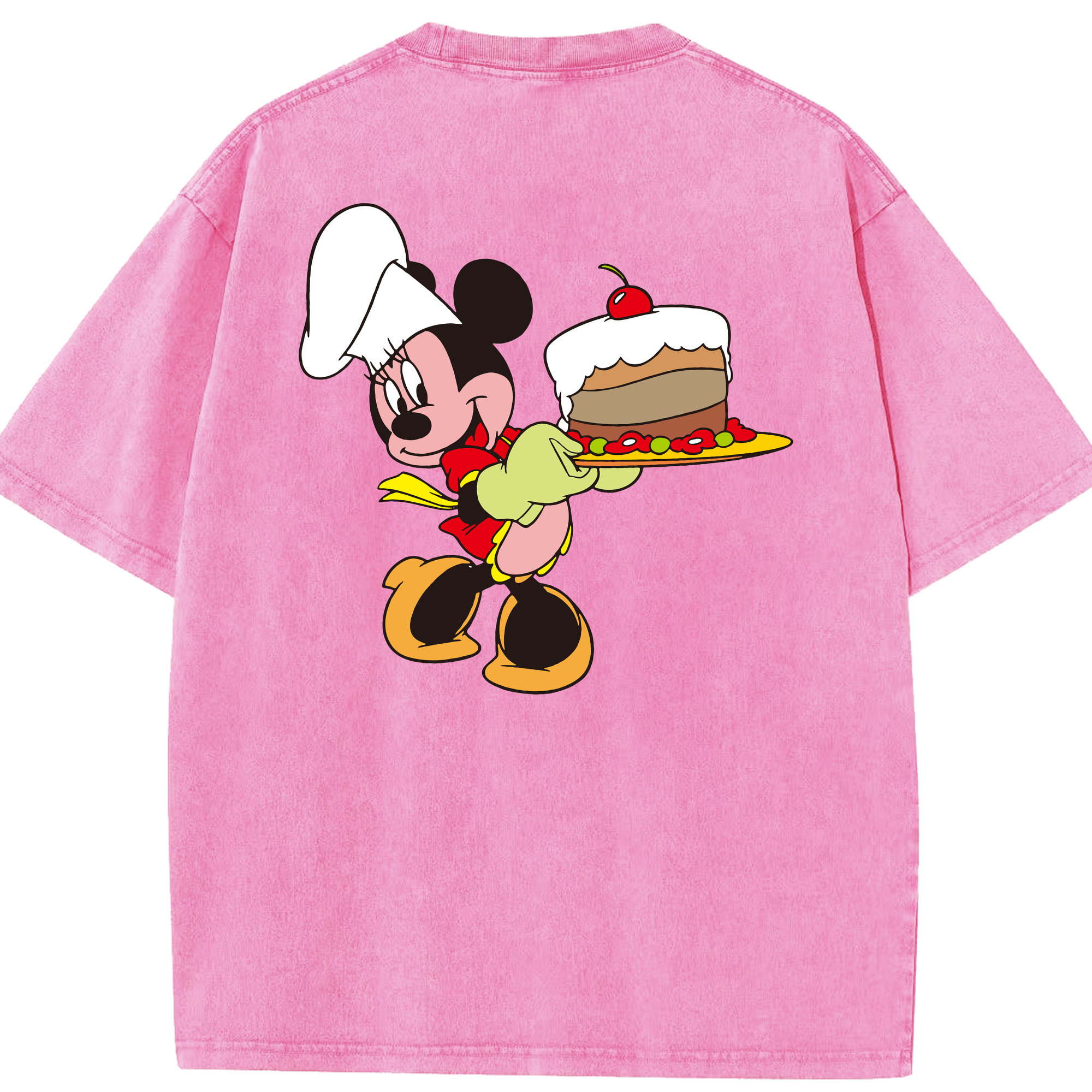 （画像用） ミッキーマウス Mickey Mouse 綿100% ヴィンテージ風 半袖Tシャツ（背面プリント）